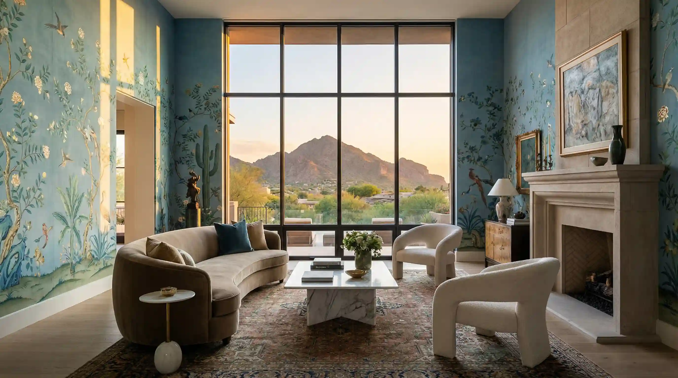 Residential wallpaper installation